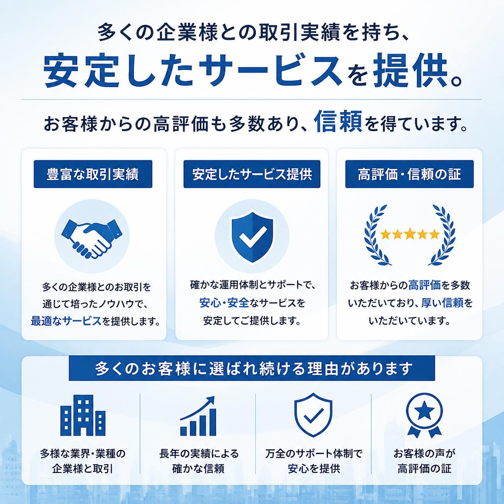 4. 蓄積された信頼と実績
