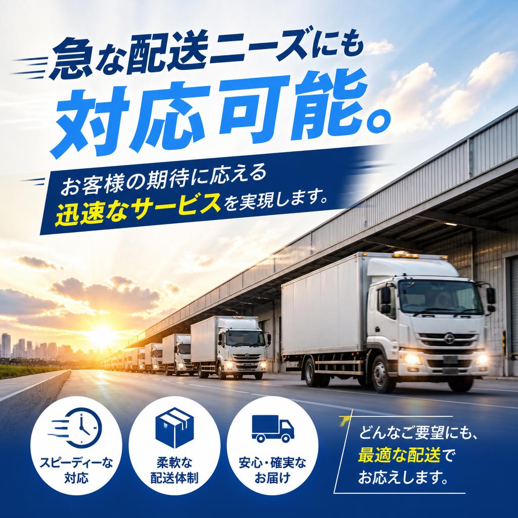 4. 当日配送対応の柔軟なサービス