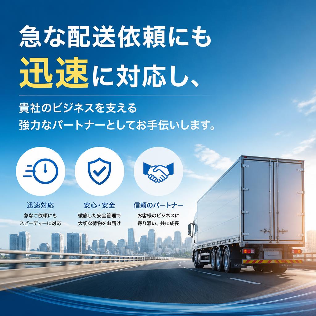 緊急配送サービスの特徴