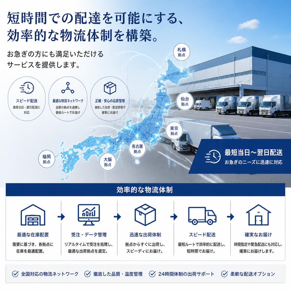 迅速な輸送を実現